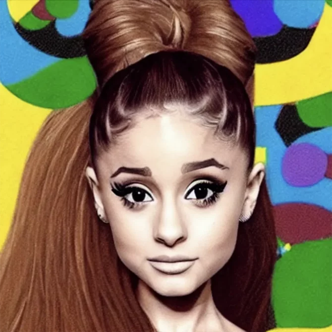 Ariana Grande in the style of George Condo     21
